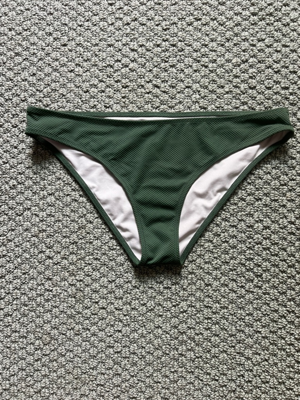 Shade & Shore Dark Green Textured Bikini Bottom